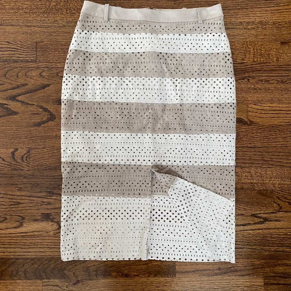 BCBG MAXAZRIA Suede Pencil Skirt - Size 6